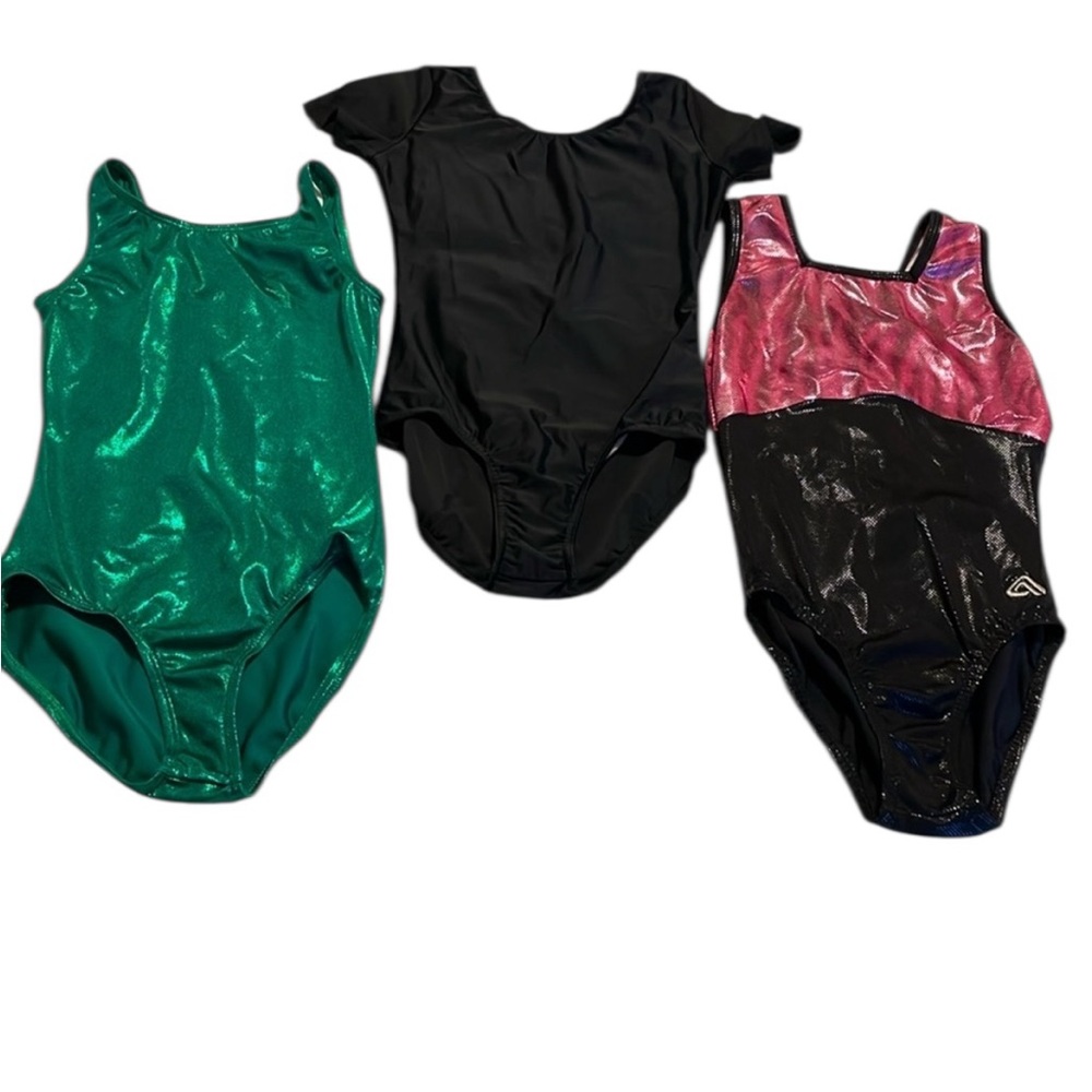 Bundle of 3 Girls size large one piece gymnastic